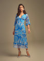 DRESS PRINT CASHMERE BLUE