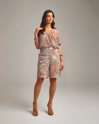 CHEMISE PRINT CASHMERE CAMEL