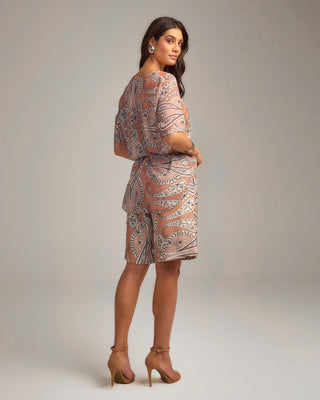 CHEMISE PRINT CASHMERE CAMEL