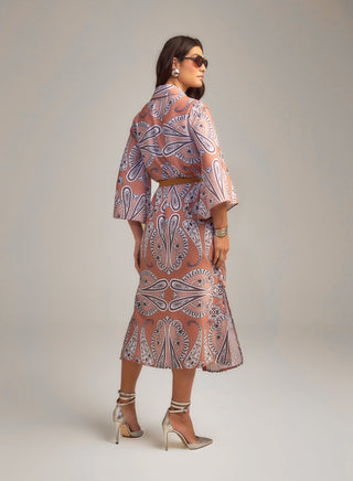 CHEMISE PRINT CASHMERE CAMEL